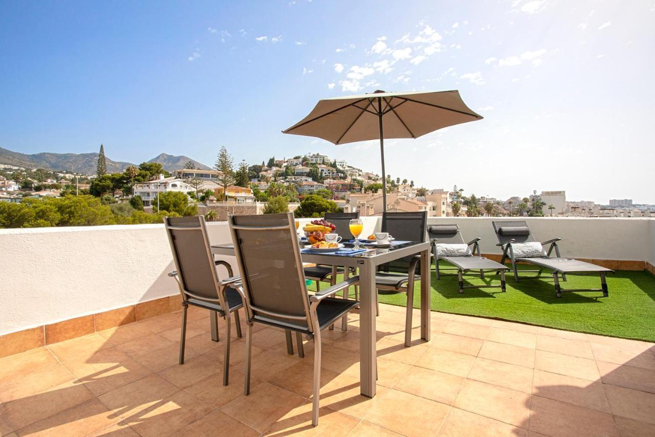 Апартаменты Atico Frente Al Mar - Vistas, Piscina, Terrazas, Parking! Бенальмадена Экстерьер фото